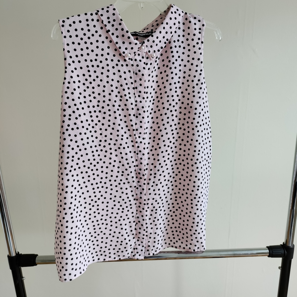 Karl Lagerfeld Magdalen Pearl Blouse - Picture 2 of 7